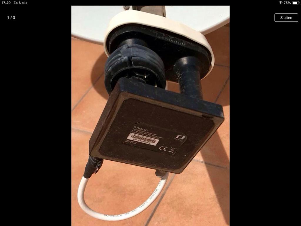 Dubbele kop te koop voor satelliet schotel., Ophalen, Zo goed als nieuw