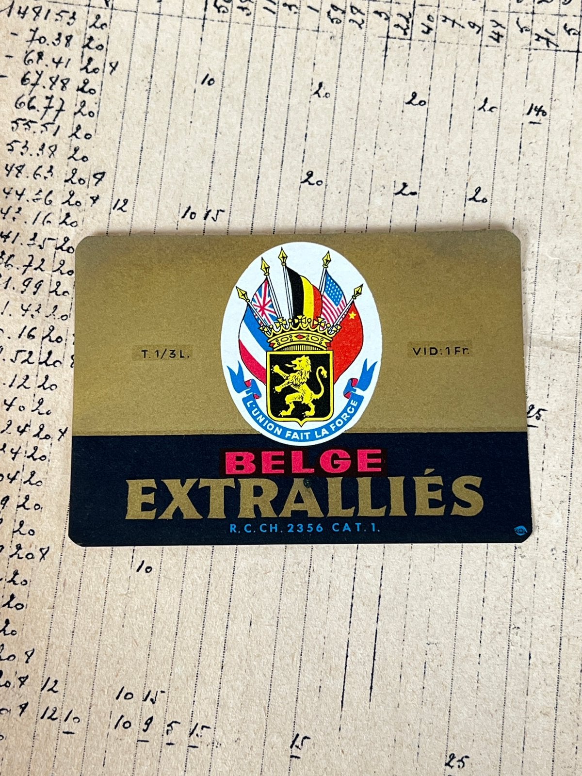 Étiquette belge Extrallies brasserie des Alliés Marchienne, Collections, Enlèvement ou Envoi, Utilisé