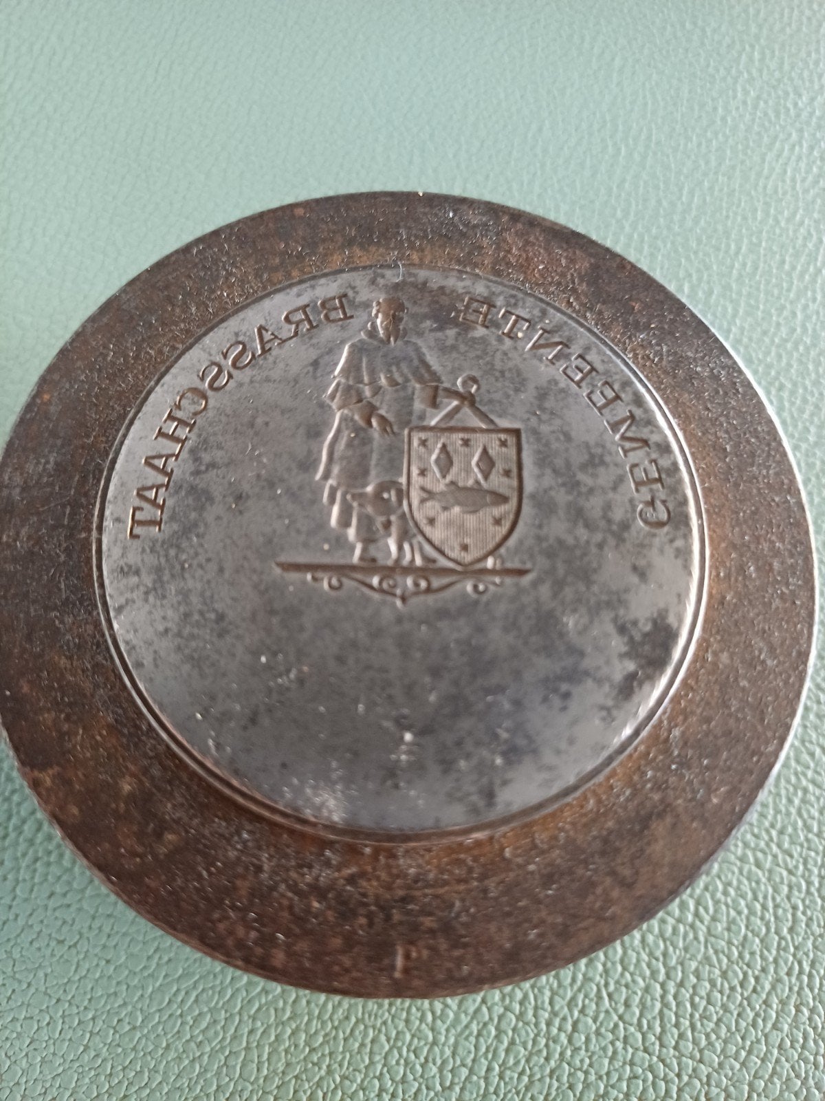oude stempelplaat  Brasschaat Antonius abt, Antiek en Kunst, Curiosa en Brocante, Ophalen of Verzenden