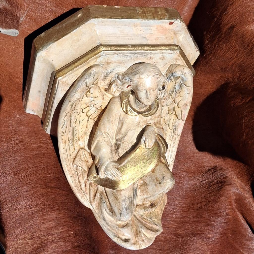 Antieke console met engel uit kerk 'GLORIA', Antiek en Kunst, Ophalen of Verzenden