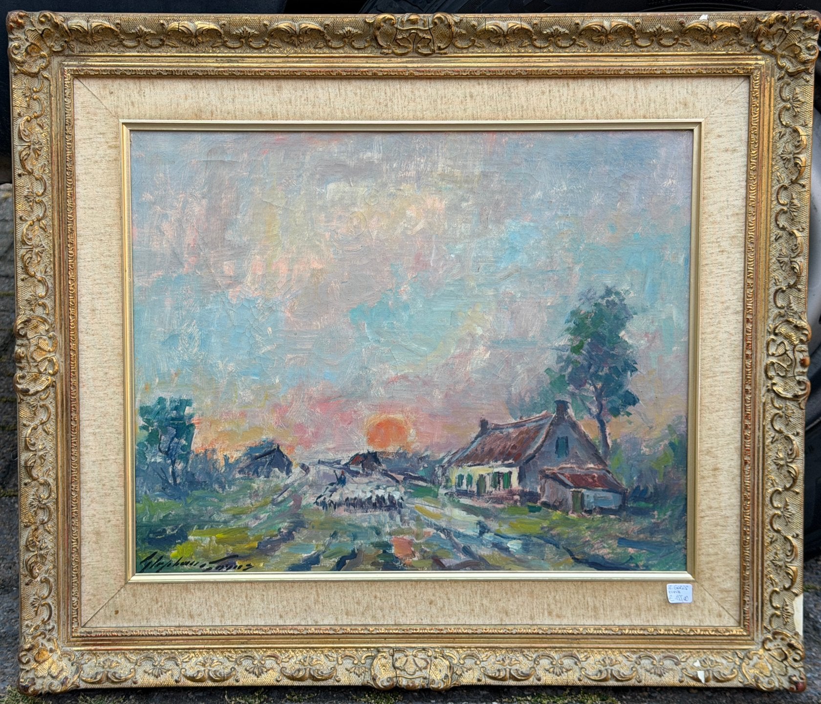 Schilderij Stephan Gorus, Antiek en Kunst, Ophalen, Doek, Impressionistisch, Gesigneerd