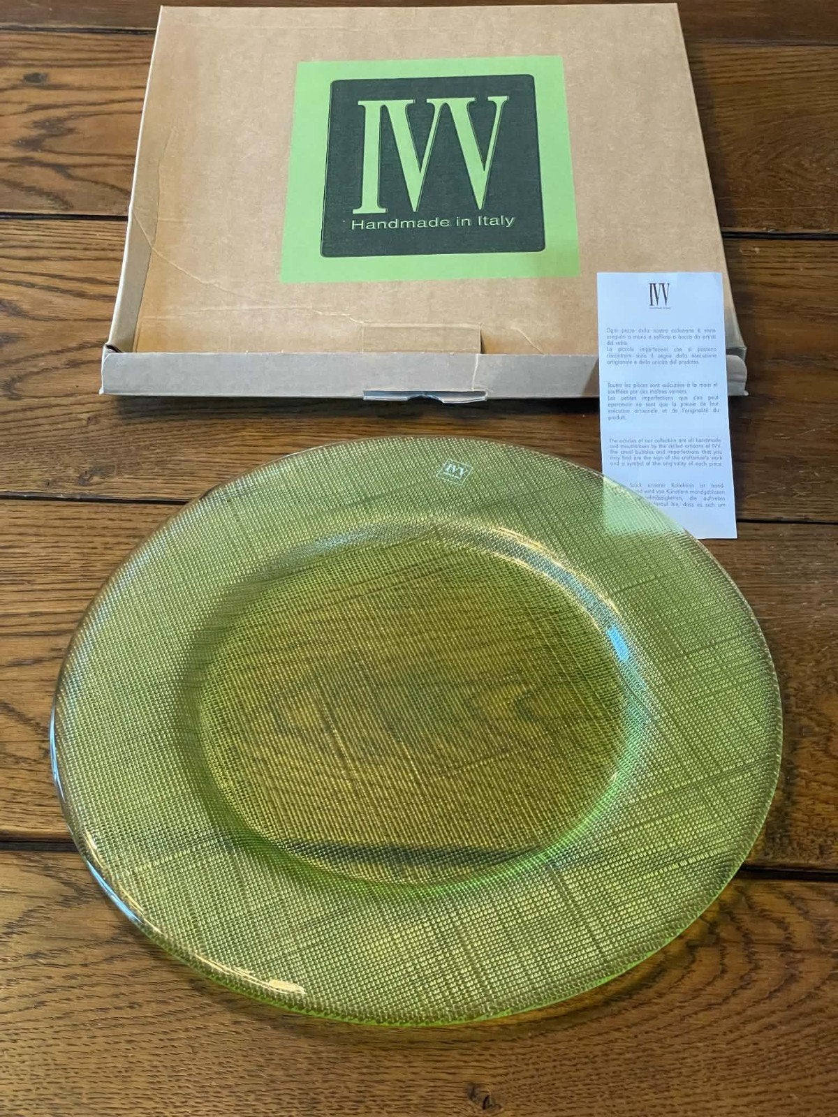 groene onderborden vh merk industrial Vetraria Valdamesse, Maison & Meubles, Enlèvement, Sous-assiette