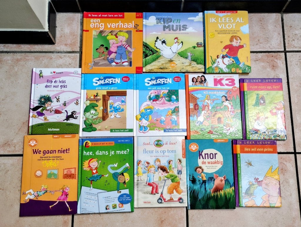 Boeken pakket AVI M3 (midden 1ste leerjaar)€2/stuk €20/alles, Boeken, Ophalen, Gelezen