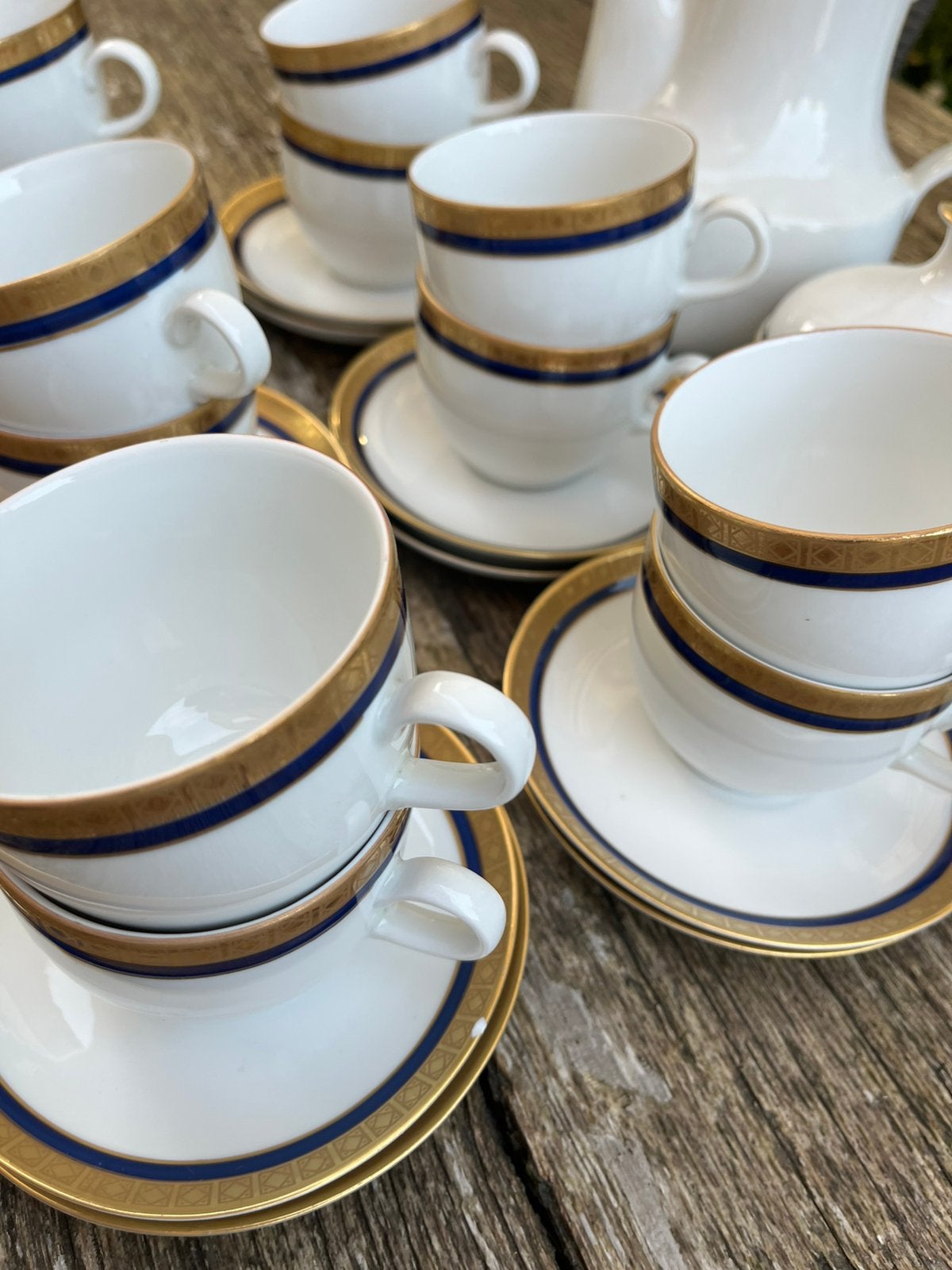 Vintage Kahla koffieservies – Made in GDR – porselein, Antiek en Kunst, Ophalen