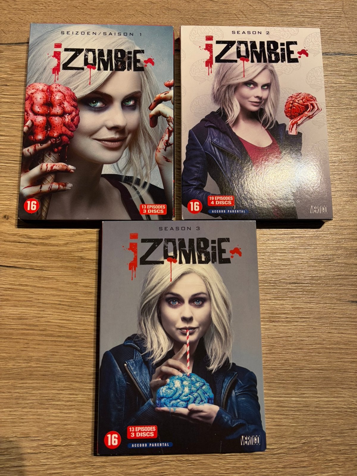 DVD: I Zombie - seizoen 1 tot en met 3, Cd's en Dvd's, Ophalen of Verzenden, Zo goed als nieuw, Science Fiction en Fantasy, Seizoen 1