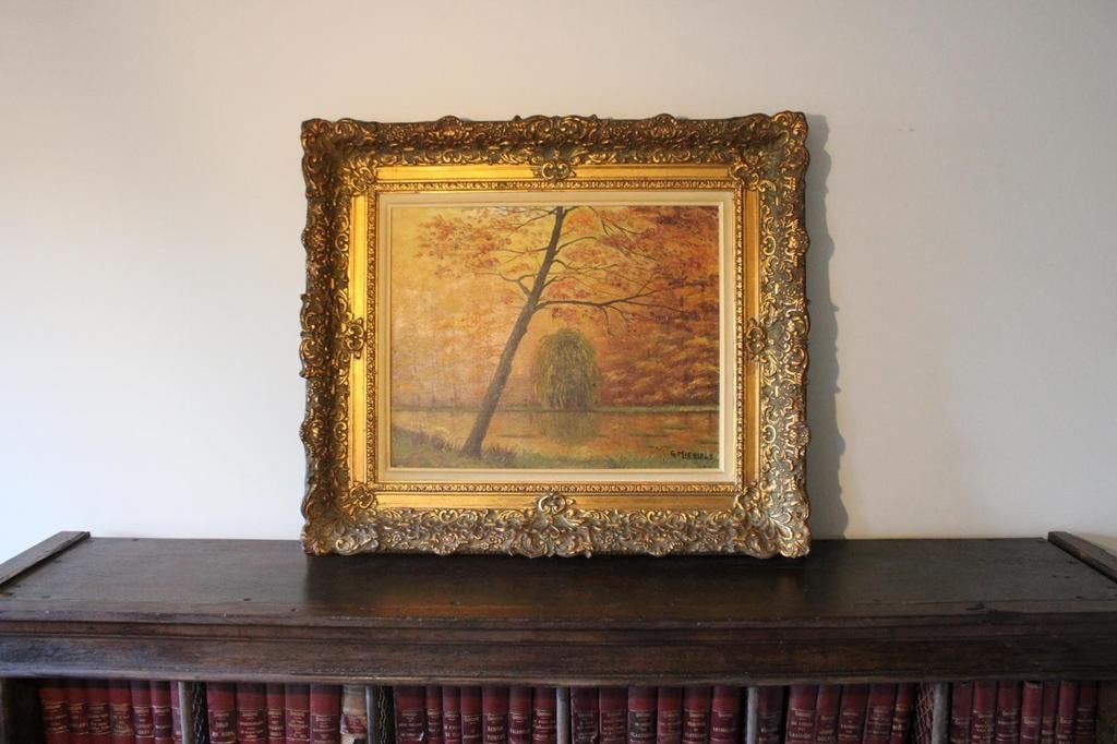 Schilderij G. Michiels - 20e eeuw - Herfstlandschap, Antiek en Kunst, Kunst | Schilderijen | Klassiek, Ophalen