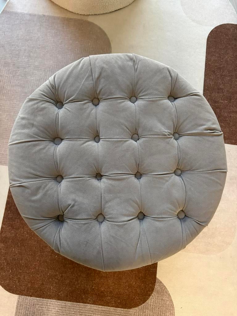 Pouf / coffre rond, Maison & Meubles, Enlèvement, Comme neuf, Rond