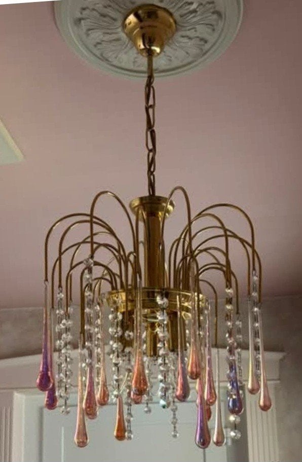Lichtarmatuur kristal € 125, Ophalen