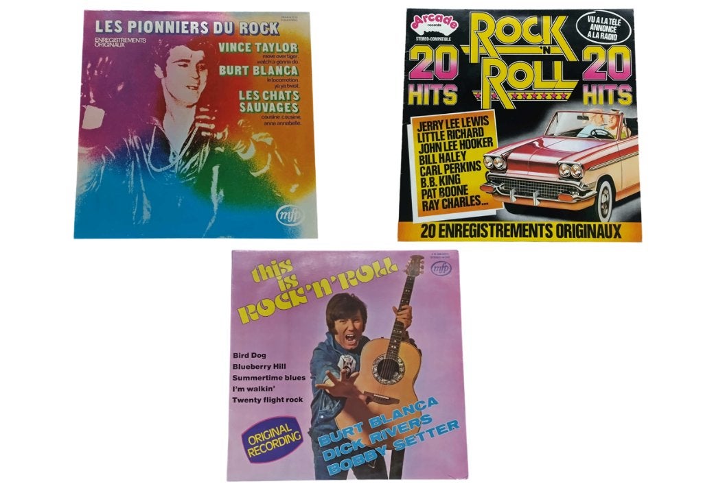 3 vinyles compil rock'n roll 33 tours vintage (prix pièce), Enlèvement, Utilisé