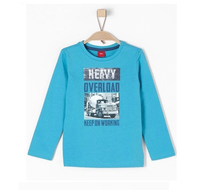 T-shirt - Longsleeve - Lange mouwen maat 104 / 110, Enfants & Bébés, Garçon, Enlèvement, Utilisé, S. Oliver