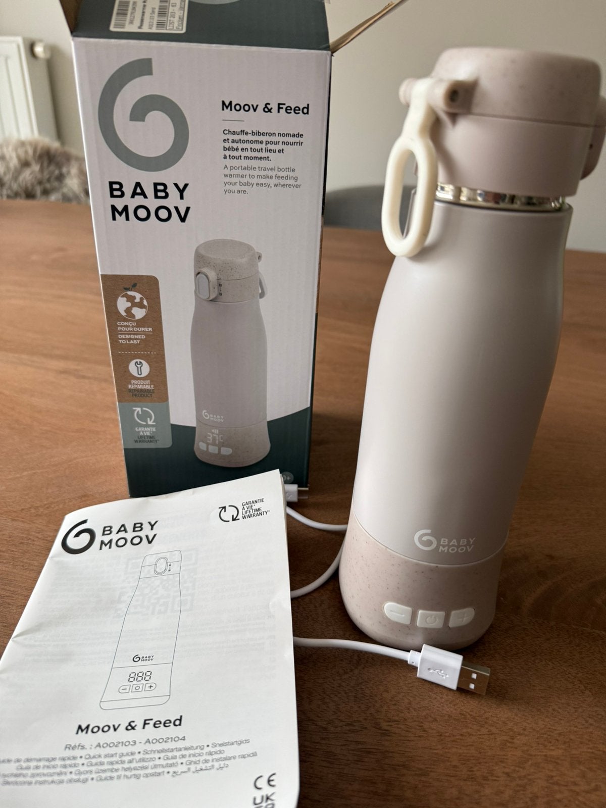 Flessenwarmer Baby Moov & Feed NIEUW, Kinderen en Baby's, Ophalen, Zo goed als nieuw, Babymoov