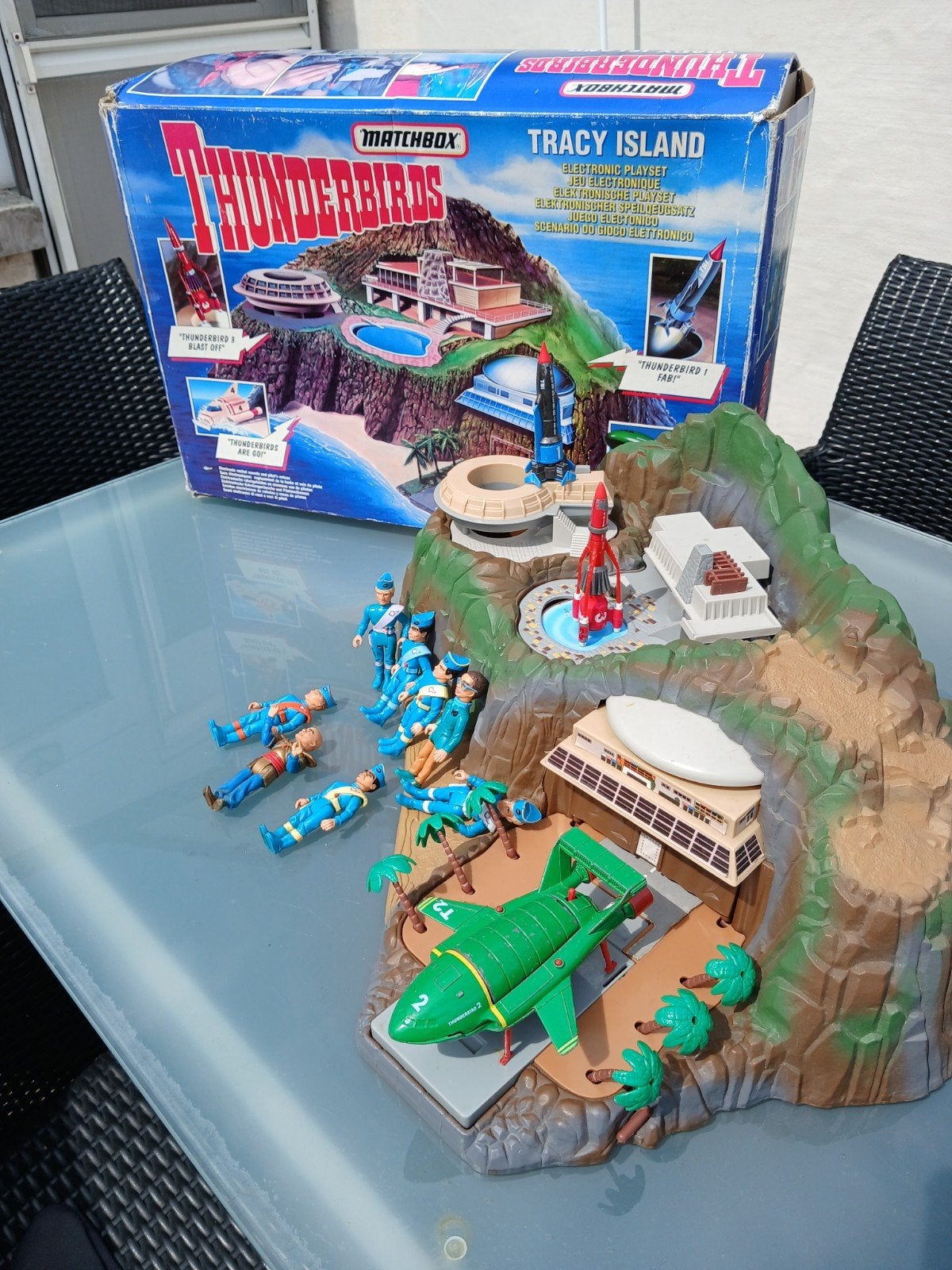 een Thunderbirds Eiland van 1992 in de doos met popjes en, Kinderen en Baby's, Speelgoed | Actiefiguren, Ophalen