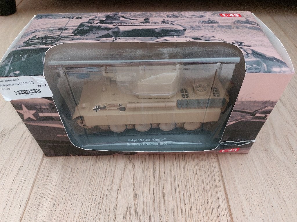 Model 1/43 Duitse tank Flakpanzer 341 (1944)., Hobby en Vrije tijd, Modelbouw | Auto's en Voertuigen, Ophalen of Verzenden, Nieuw