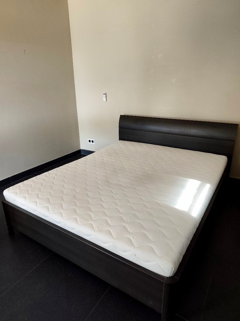Bed, Ophalen, Bruin, 210 cm, Tweepersoons