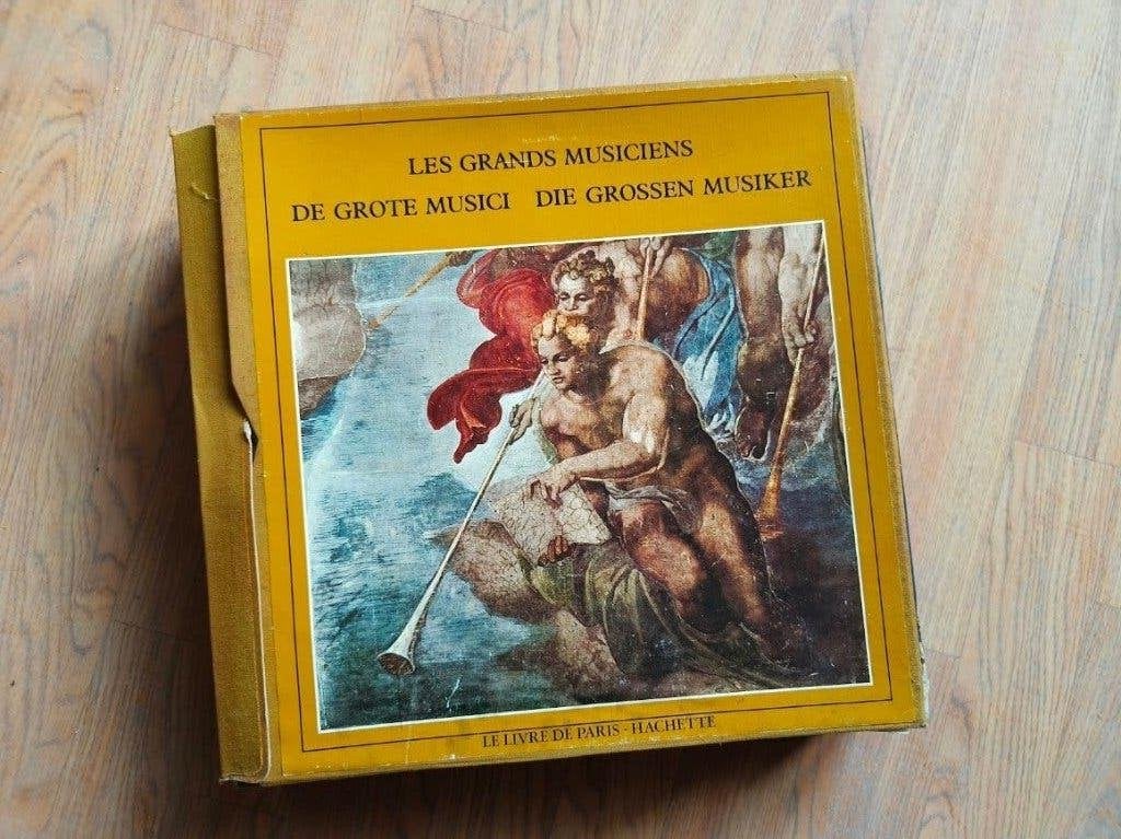 Koffer 12 vinyl platen Les Grands musiciens - Grote musici, Ophalen, Gebruikt, LP