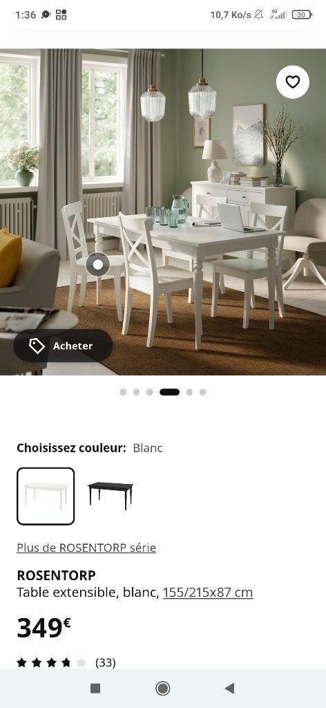 table ikea extensible, Maison & Meubles, Tables | Tables à manger, Enlèvement