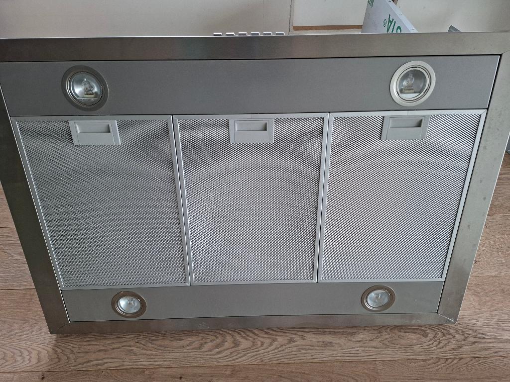 castrée en inoxydable avec moteur et éclairage, 1,2 m, Electroménager, Hottes, Neuf, Moteur, Hotte pour îlot, Enlèvement