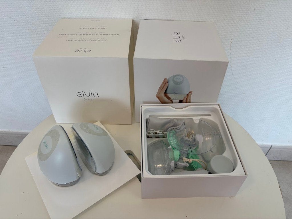 Dubbele elvie borstkolf met extra schilden 21mm, Kinderen en Baby's, Ophalen, Borstkolf, Zo goed als nieuw, Elvie
