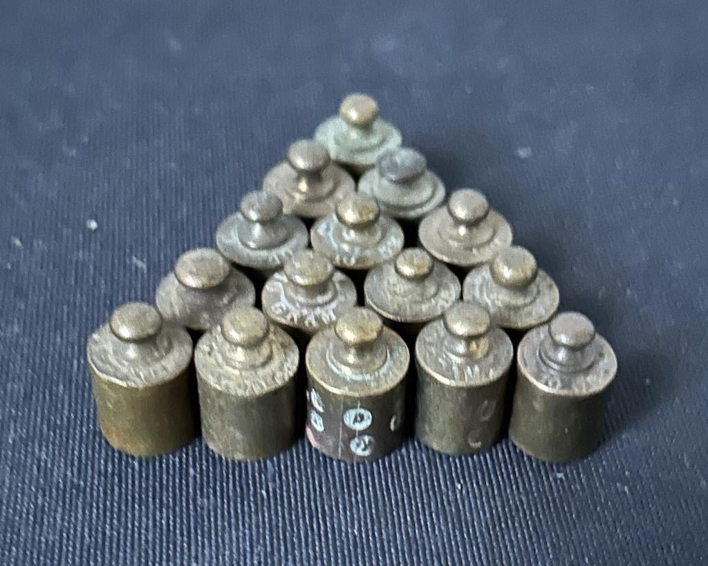 Geel Koperen Gewichtjes - 10 gram, Antiek en Kunst, Ophalen of Verzenden