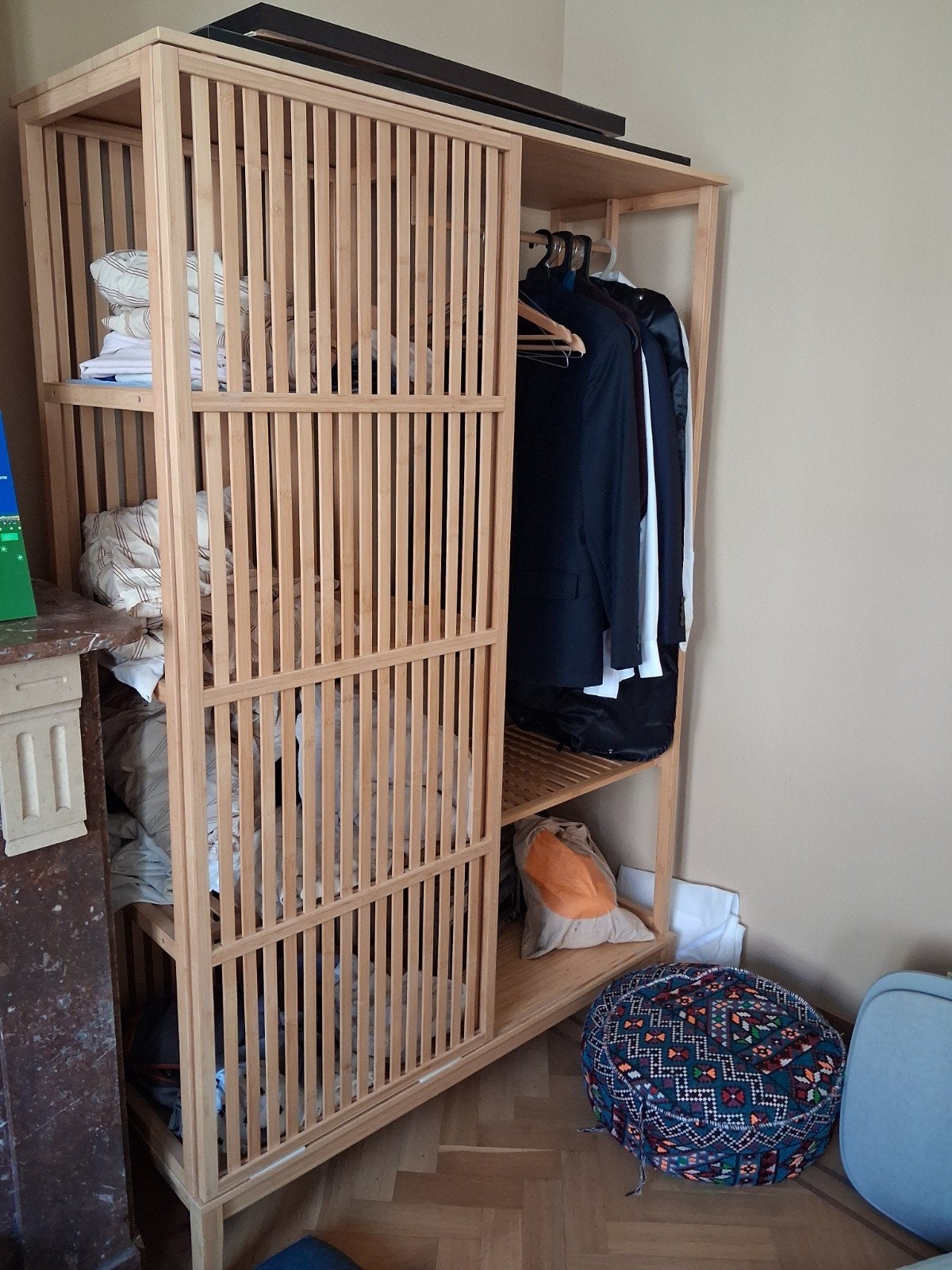 Penderie IKEA NORDKISA type bambou, 25 à 50 cm, Comme neuf, 100 à 150 cm, 150 à 200 cm