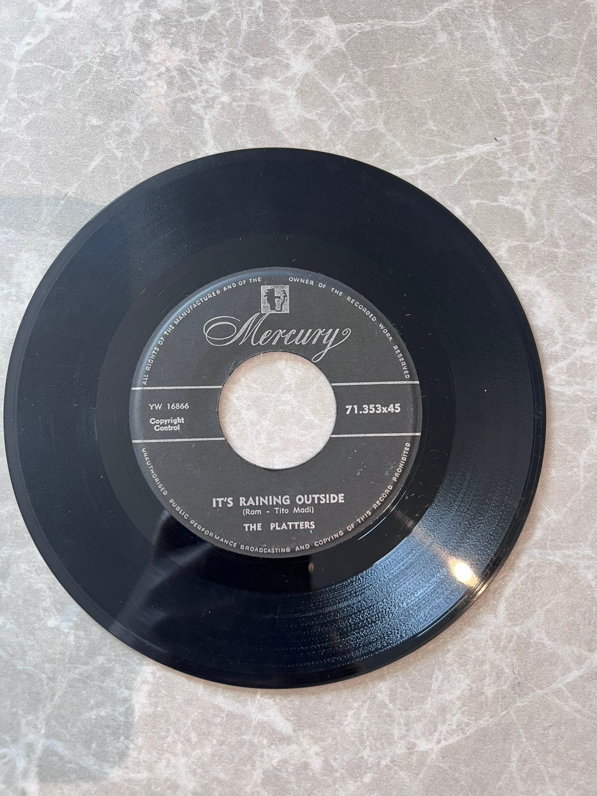 Vinyl 7" 45RPM The Platters, Ophalen of Verzenden, Gebruikt, 7 inch