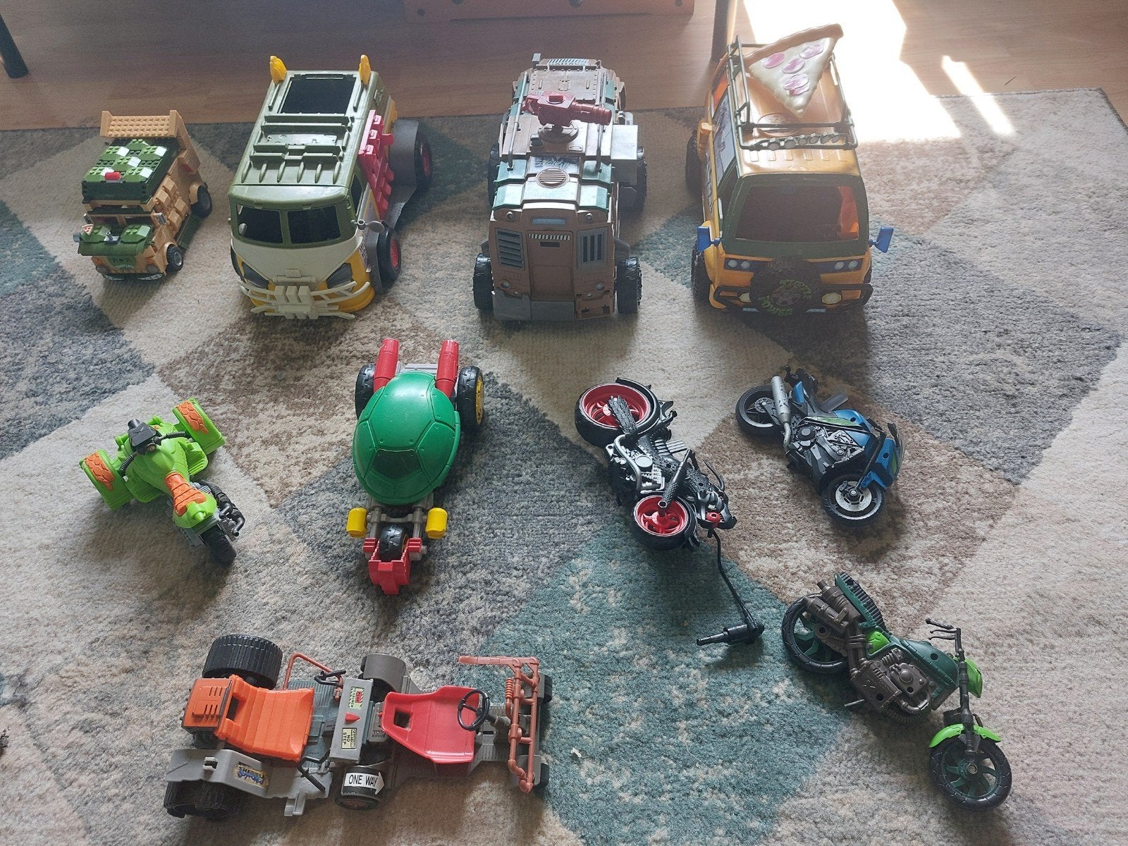 Grote Teenage Mutant Ninja turtles mooie voertuigen partij, Ophalen