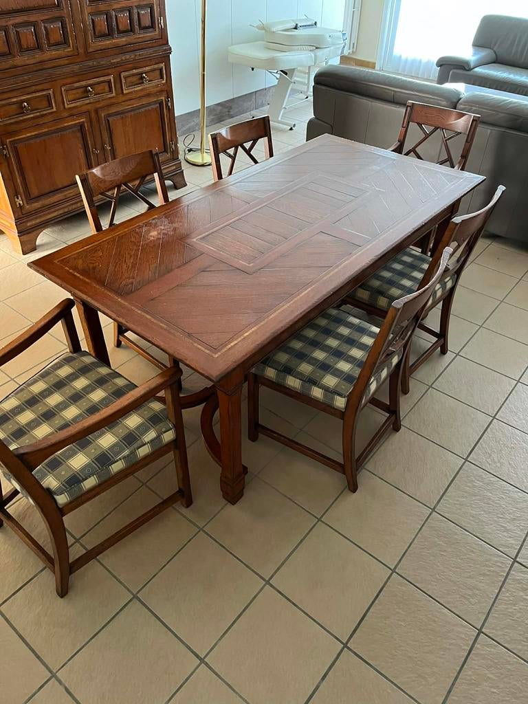 Tafel met stoelen, Ophalen, Gebruikt, 4 tot 6 stoelen