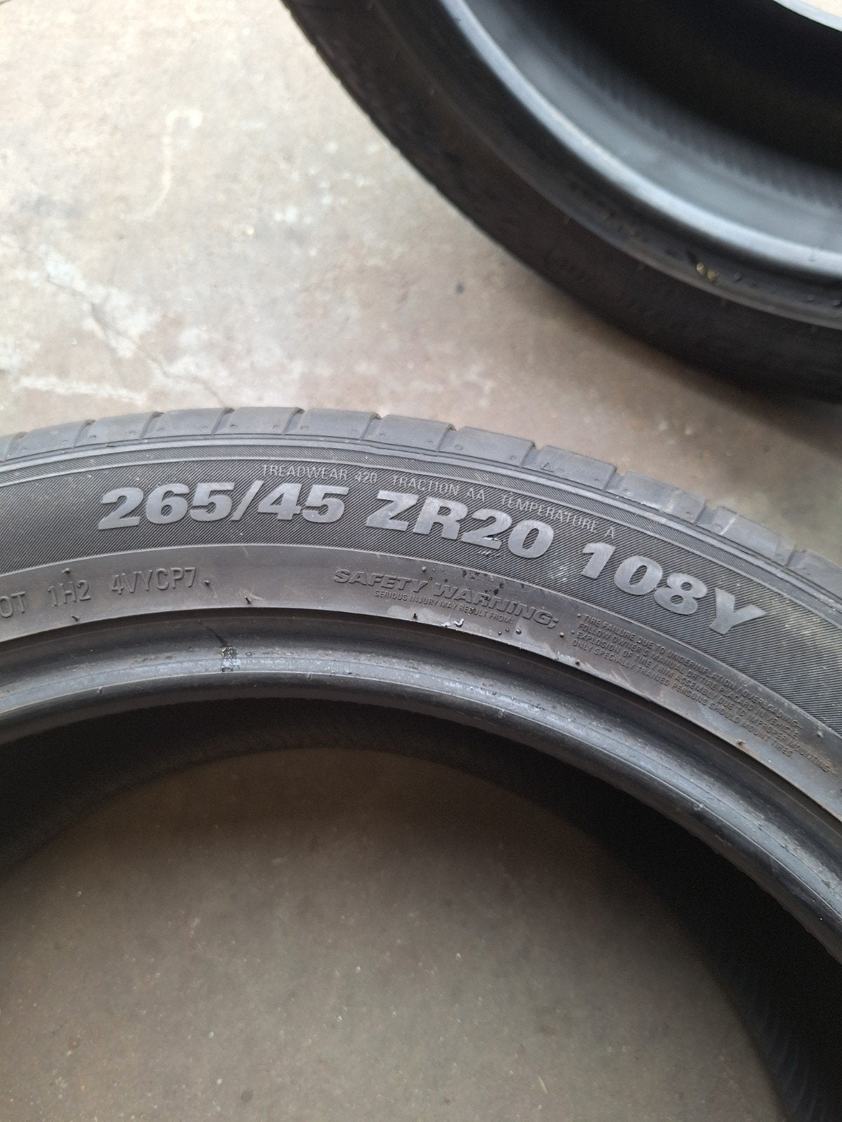 265 45 20   2x, Autos : Pièces & Accessoires, Pneus & Jantes, Pneus été, Pneu(s), Enlèvement, Utilisé