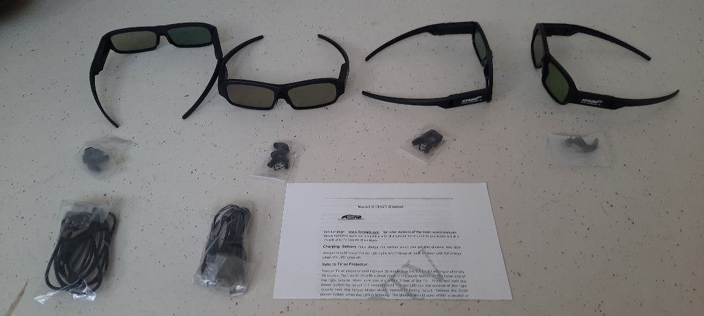 4 paires de lunettes 3D XPAND X105BT – comme neuves, Enlèvement ou Envoi, Comme neuf