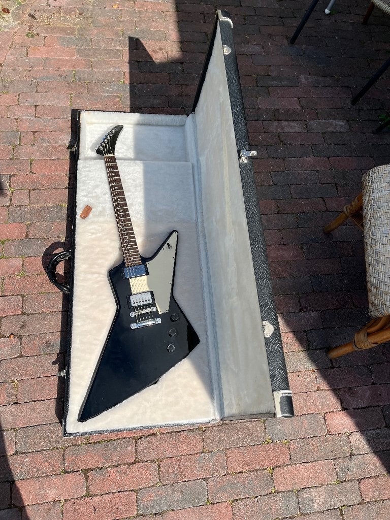 Gibson Explorer 2007, Ebony, Bare Knuckle pickups, Ophalen of Verzenden, Gebruikt, Solid body, Gibson