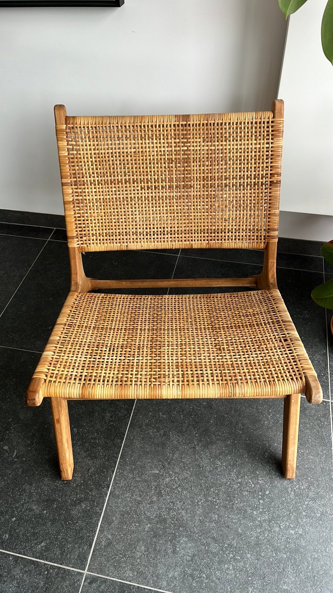 Design loungestoel in hout, Ophalen, Zo goed als nieuw, Hout