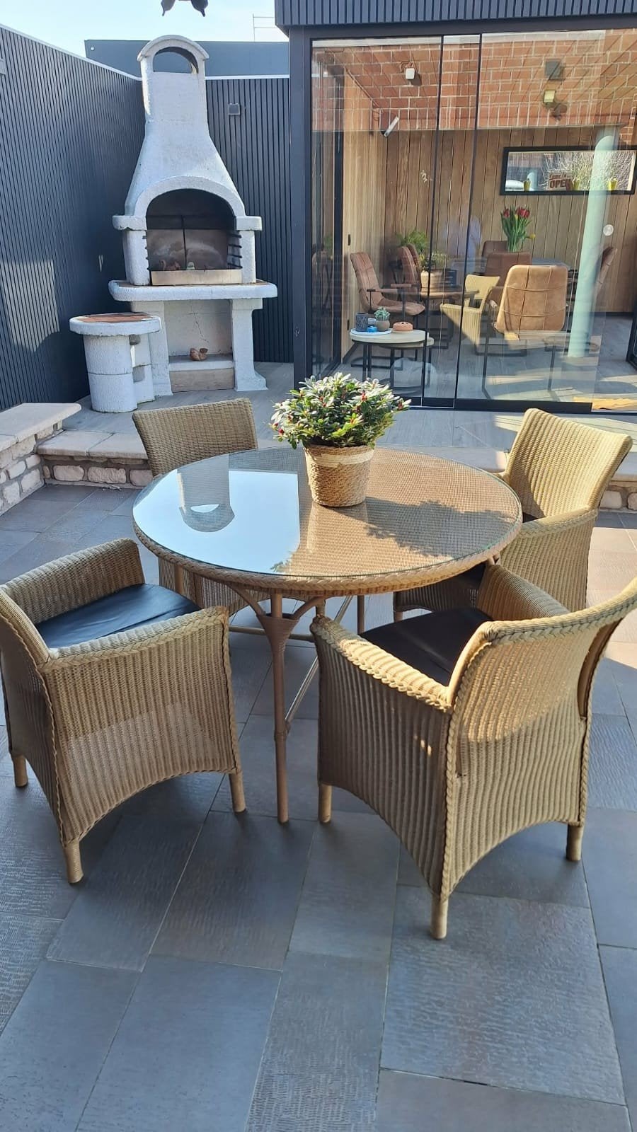 tuin tafel castle loom garden, Tuin en Terras, Ophalen, Zo goed als nieuw, 4 zitplaatsen