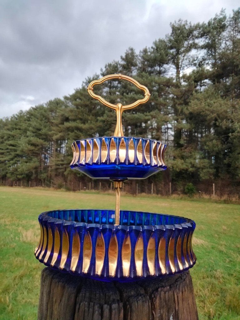 1970s vintage design Walther glass glazen schaal, Enlèvement ou Envoi, Maison et Meubles