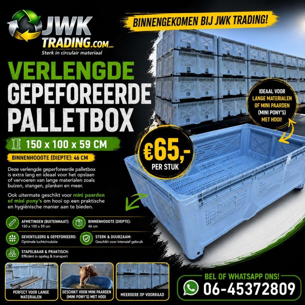 Verlengde geperforeerde palletbox grijs slowfeeder, voerbox, Niet ingevuld, Enlèvement ou Envoi, Niet ingevuld, Comme neuf