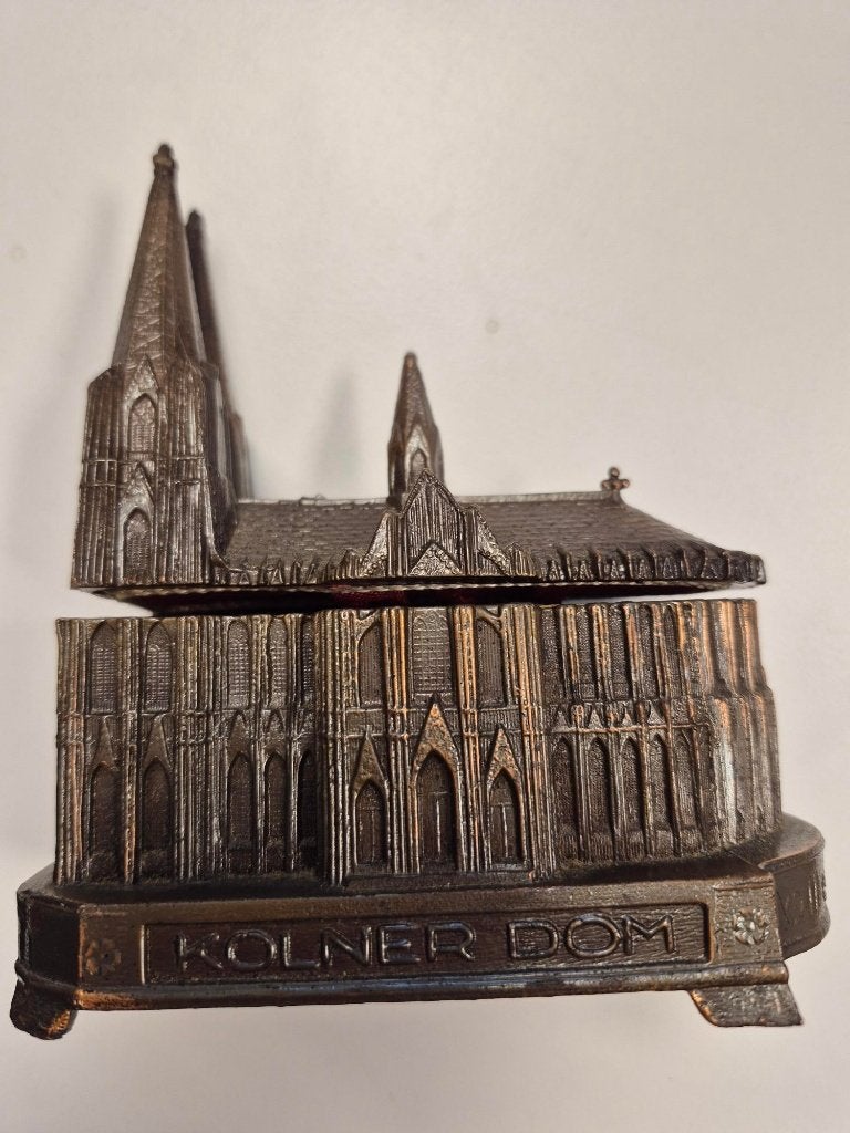Vintage '60 reliëfweergave Dom van Keulen als sieradendoosje, Ophalen of Verzenden