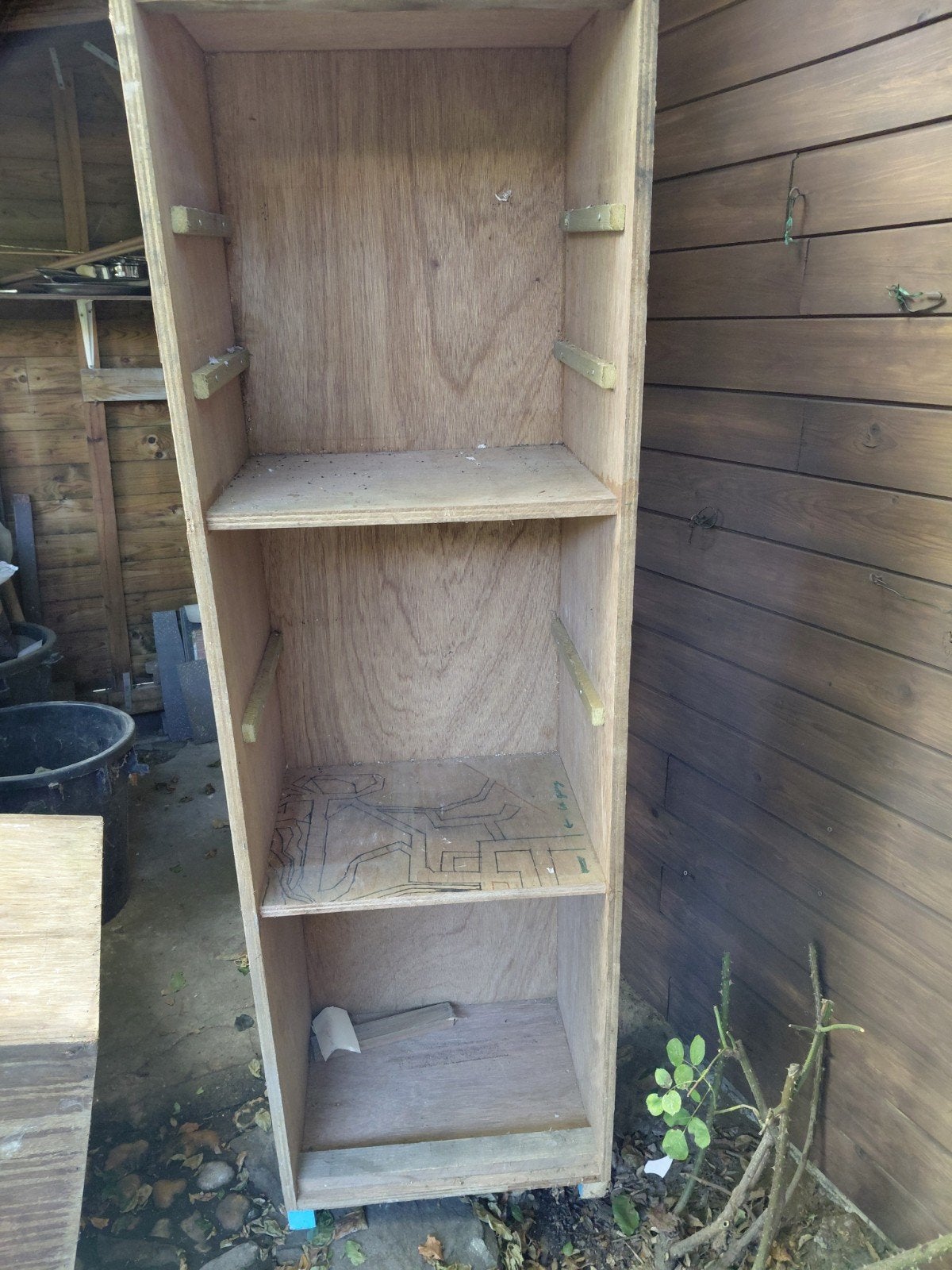 opbergbakken, Ophalen, Gebruikt, Hout