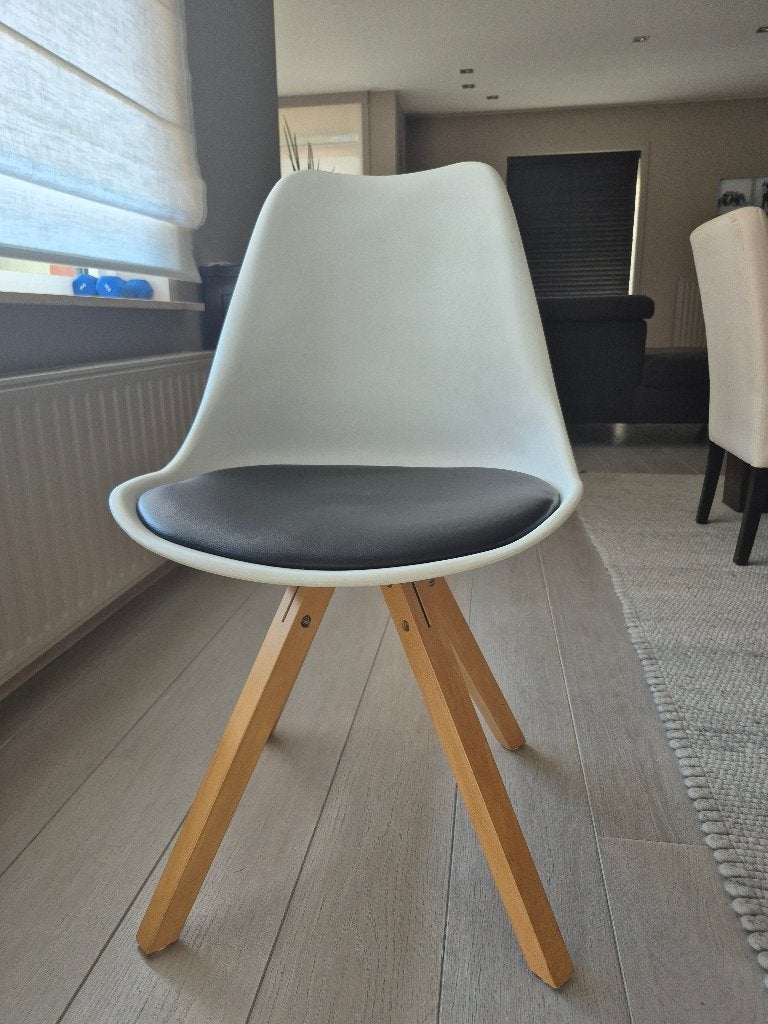 Keuken stoelen, Huis en Inrichting, Stoelen, Gebruikt, Wit, Modern, Vijf, Zes of meer stoelen