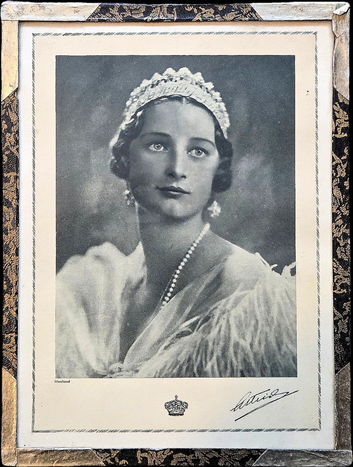 Oude foto Koningin Astrid van Zweden, Ophalen, Foto, Ingelijst