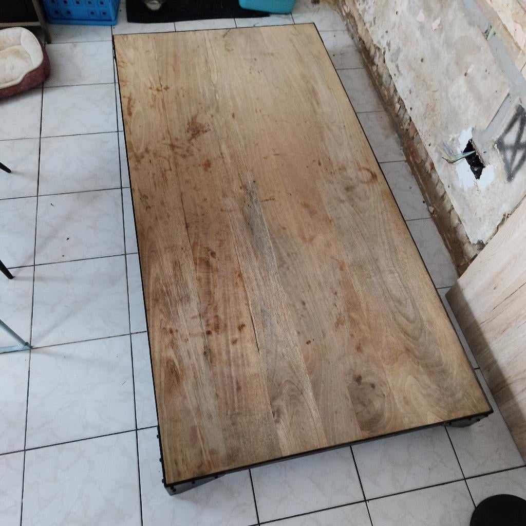 Industriele eettafel, Métal, 150 à 200 cm, Cinq personnes ou plus, Enlèvement