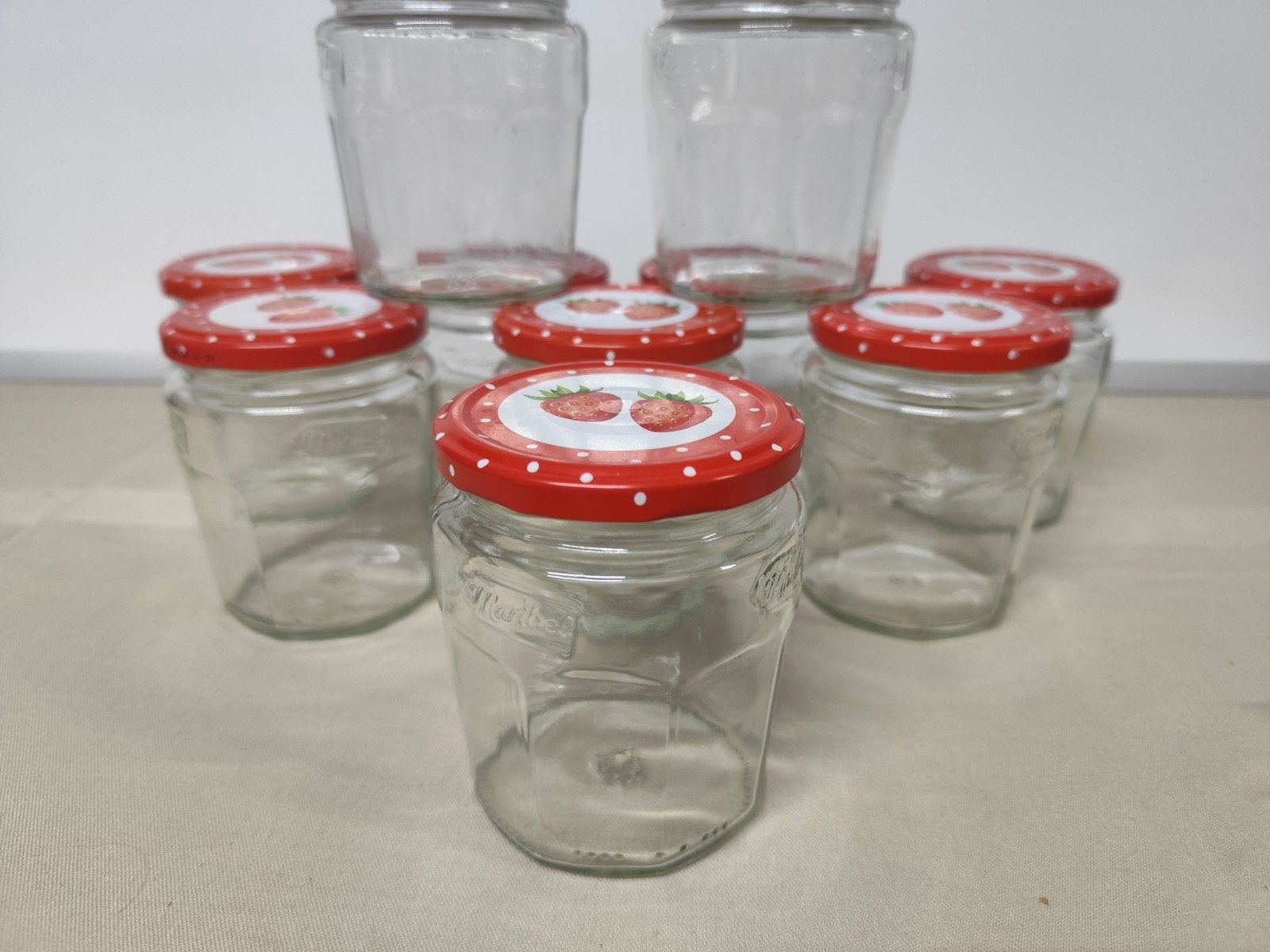 Confituur/gelei potjes. 10 stuks.7/10 cm., Ophalen