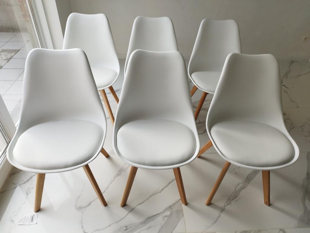 6 splinternieuw mooie eetkamerstoelen, Ophalen