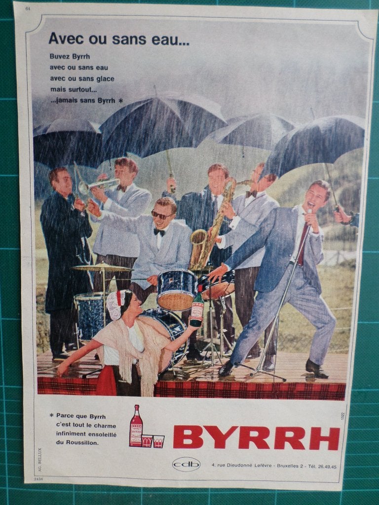 Byrrh - 9 publicités papier - années '30 à '70, Enlèvement ou Envoi, Utilisé, Autres types