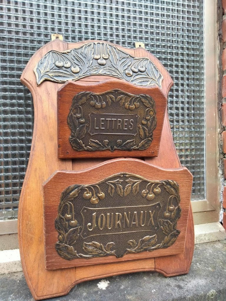 1920s Art Deco brief magazine houder brocante, Antiek en Kunst, Ophalen of Verzenden