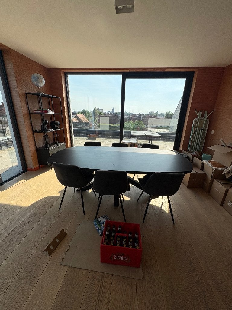 Tafel met 6 stoelen, Ophalen, 50 tot 100 cm, Zo goed als nieuw, Vijf personen of meer