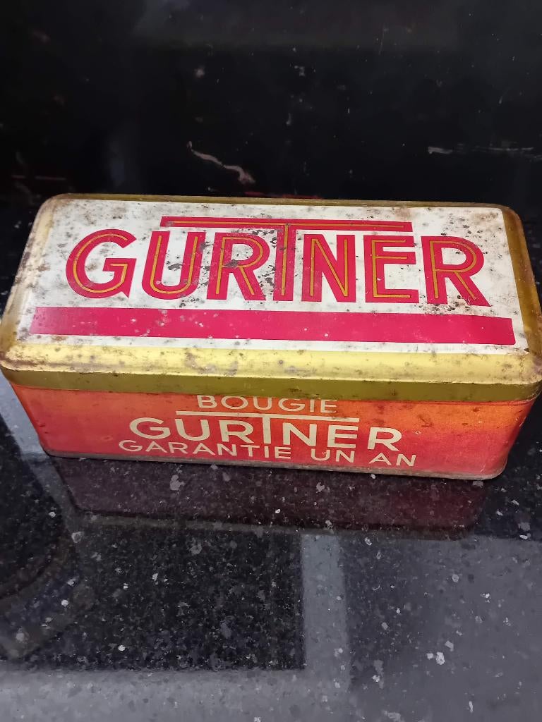 Vintage blik bougies Gurtner, Verzamelen, Ophalen of Verzenden, Gebruikt