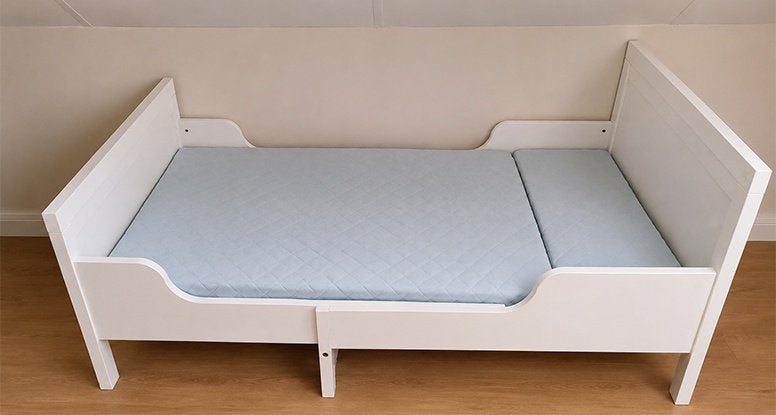 IKEA SUNDVIK meegroeibed 80x200 wit + lattenbodem + matras, Kinderen en Baby's, Gebruikt, 70 tot 85 cm, 180 cm of meer, Ophalen