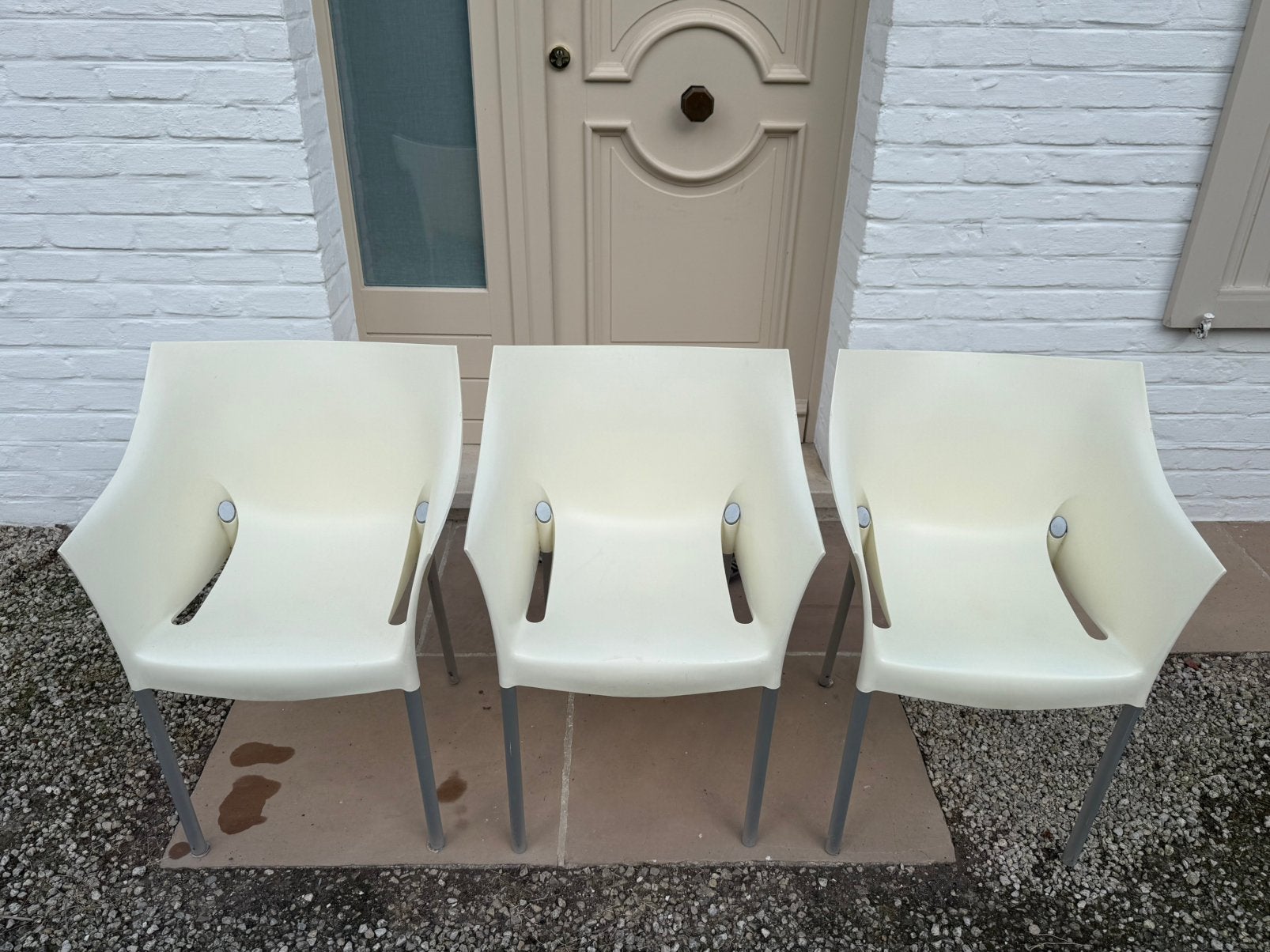 3 x armchair Dr. NO, by Starck for Kartell, Huis en Inrichting, Stoelen, Ophalen, Gebruikt, Wit, Drie