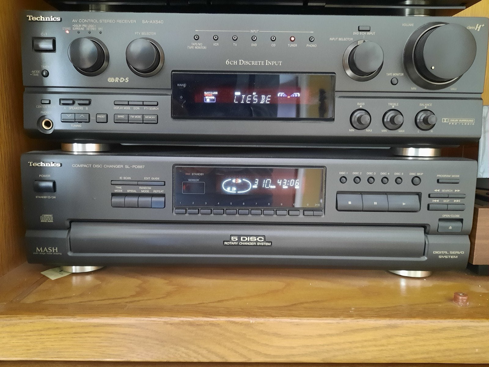 Technics stereo versterker SA- AX 540 , cd speler SL-PD 887, Audio, Tv en Foto, Gebruikt, Losse componenten, Cd-speler, Ophalen