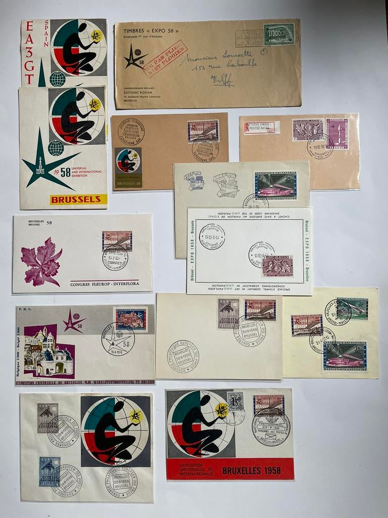 Lot enveloppe Expo 58, Enlèvement ou Envoi