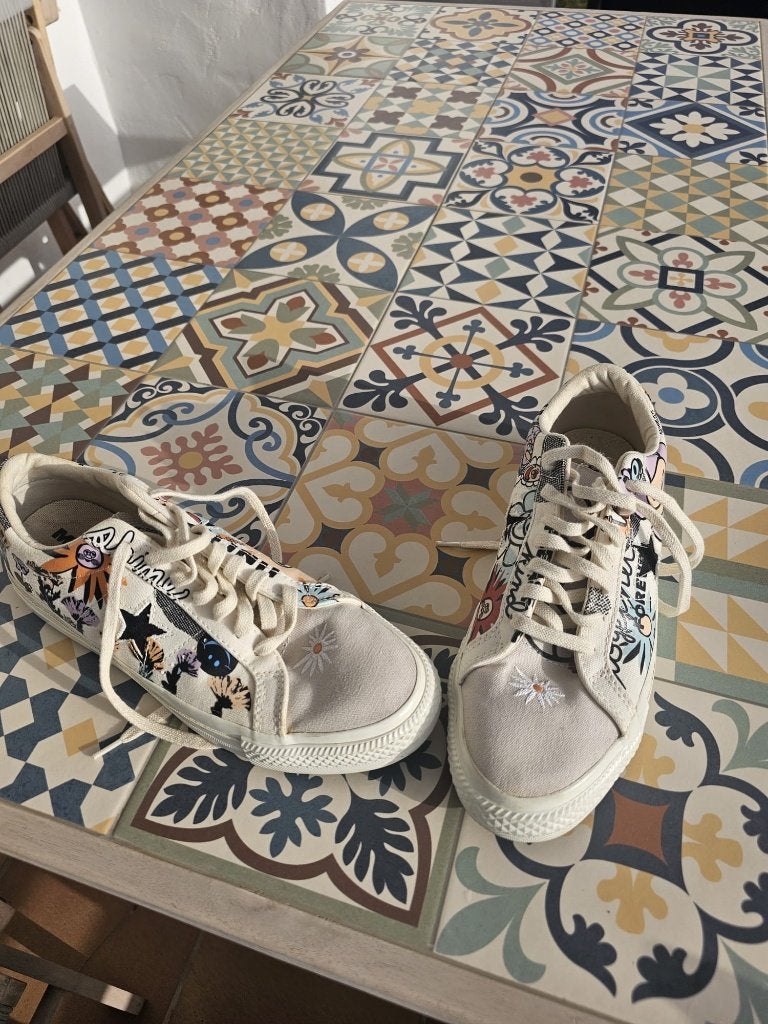 Converse One Star Low Floral "Much Love" – NEUVES, Wit, Converse, Nieuw, Ophalen of Verzenden